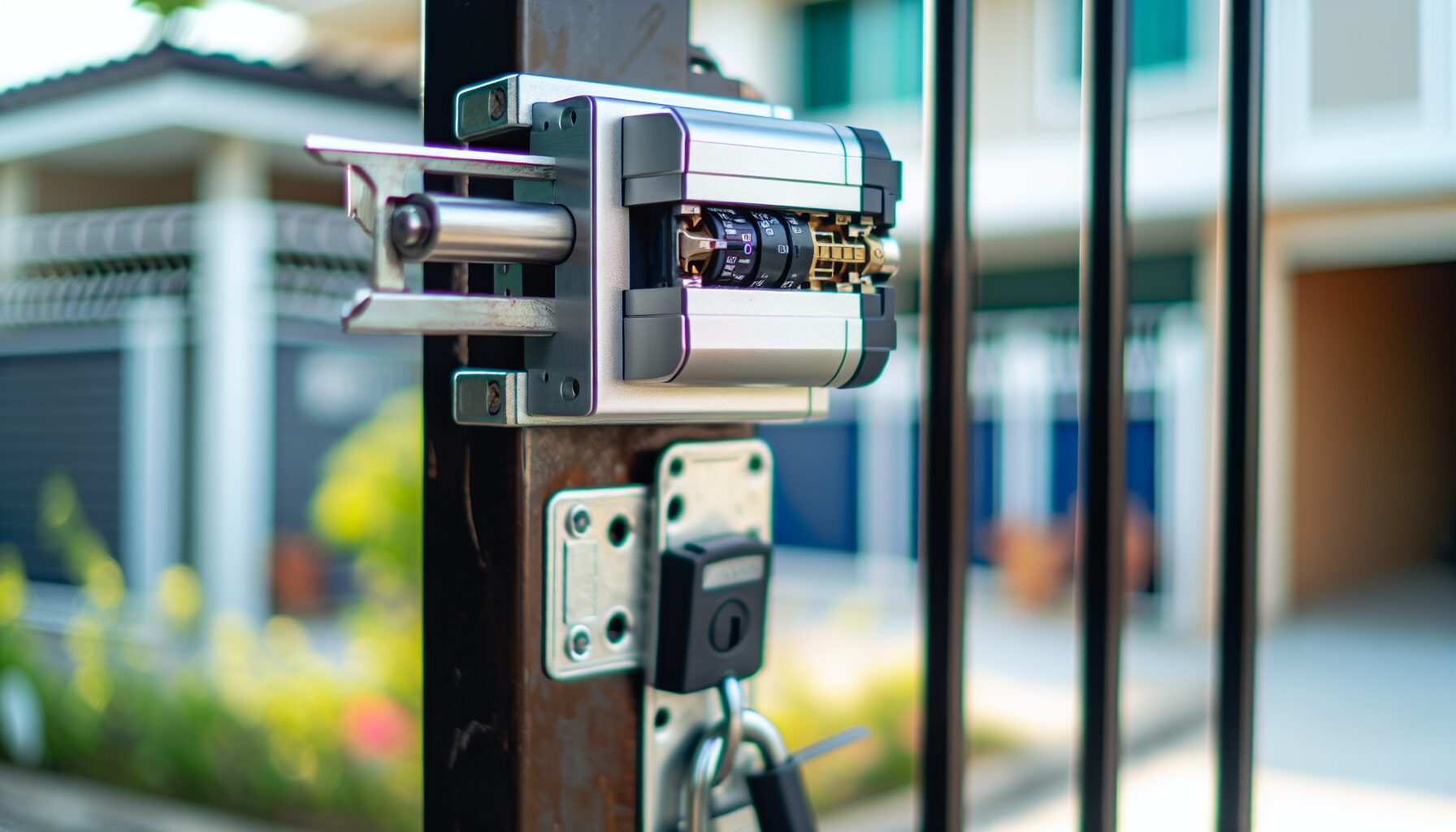 Electric lock enhancing security for swing and sliding gates using Automated Gate Motors